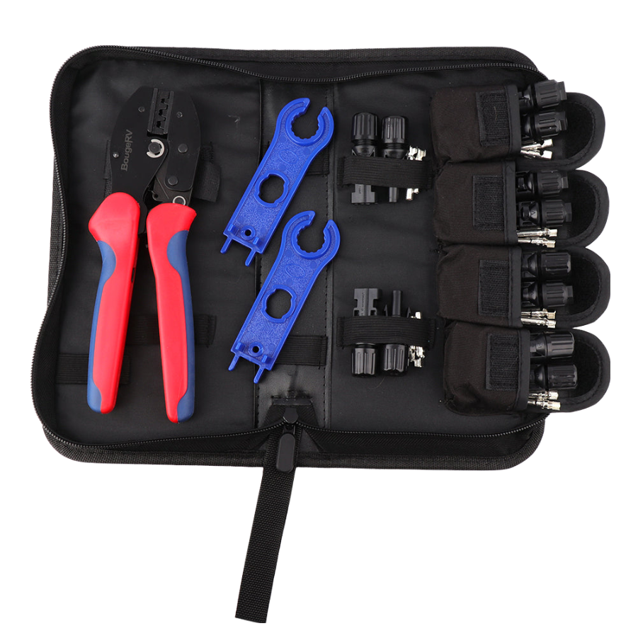 Kit D'outils De Sertissage Solaire - Pince à Sertir 10 Connecteurs De Fils 2 Connecteurs Y Pour Panneaux Solaires 97260027