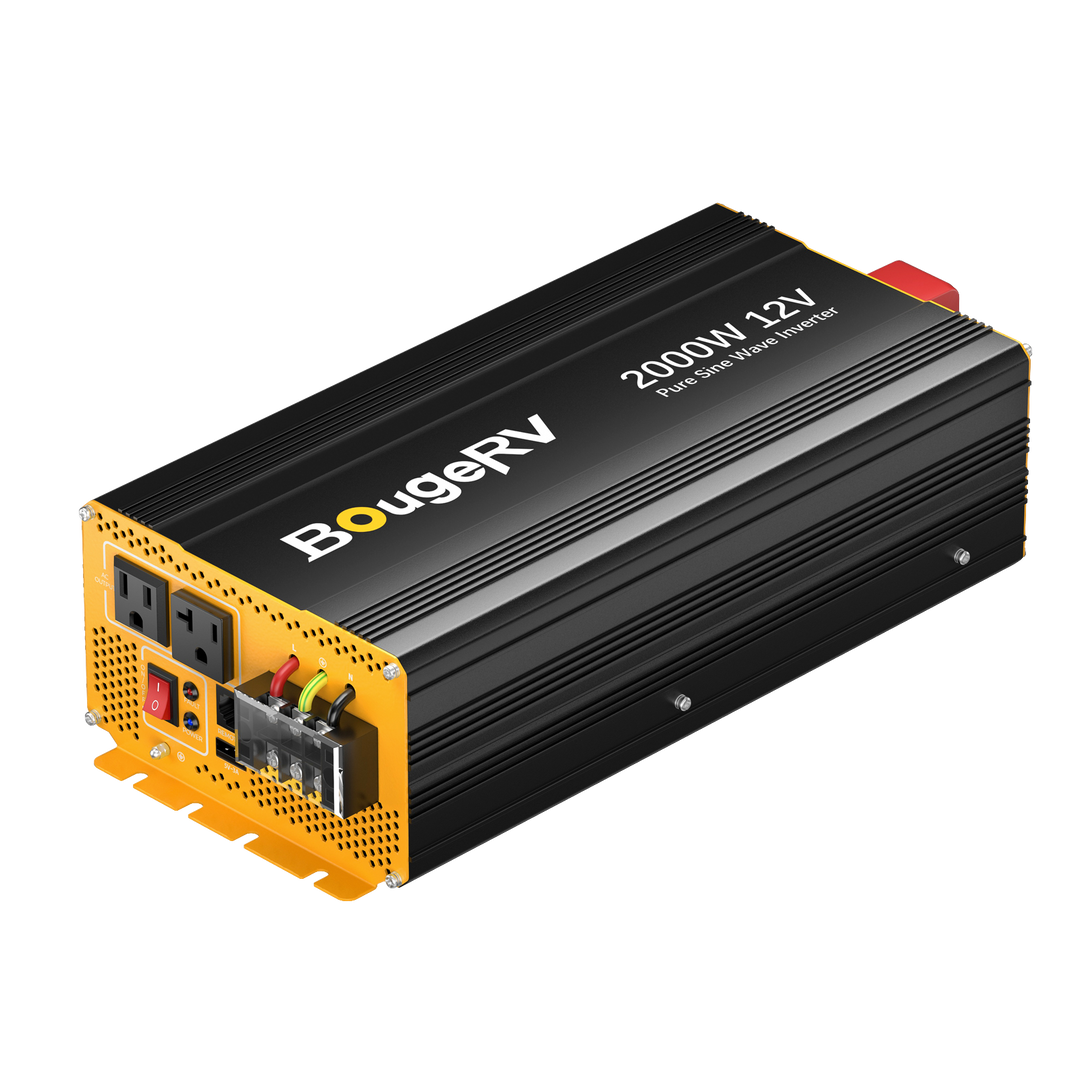 BougeRV 2000W 12V Pure Sine Wave Inverter with Bluetooth