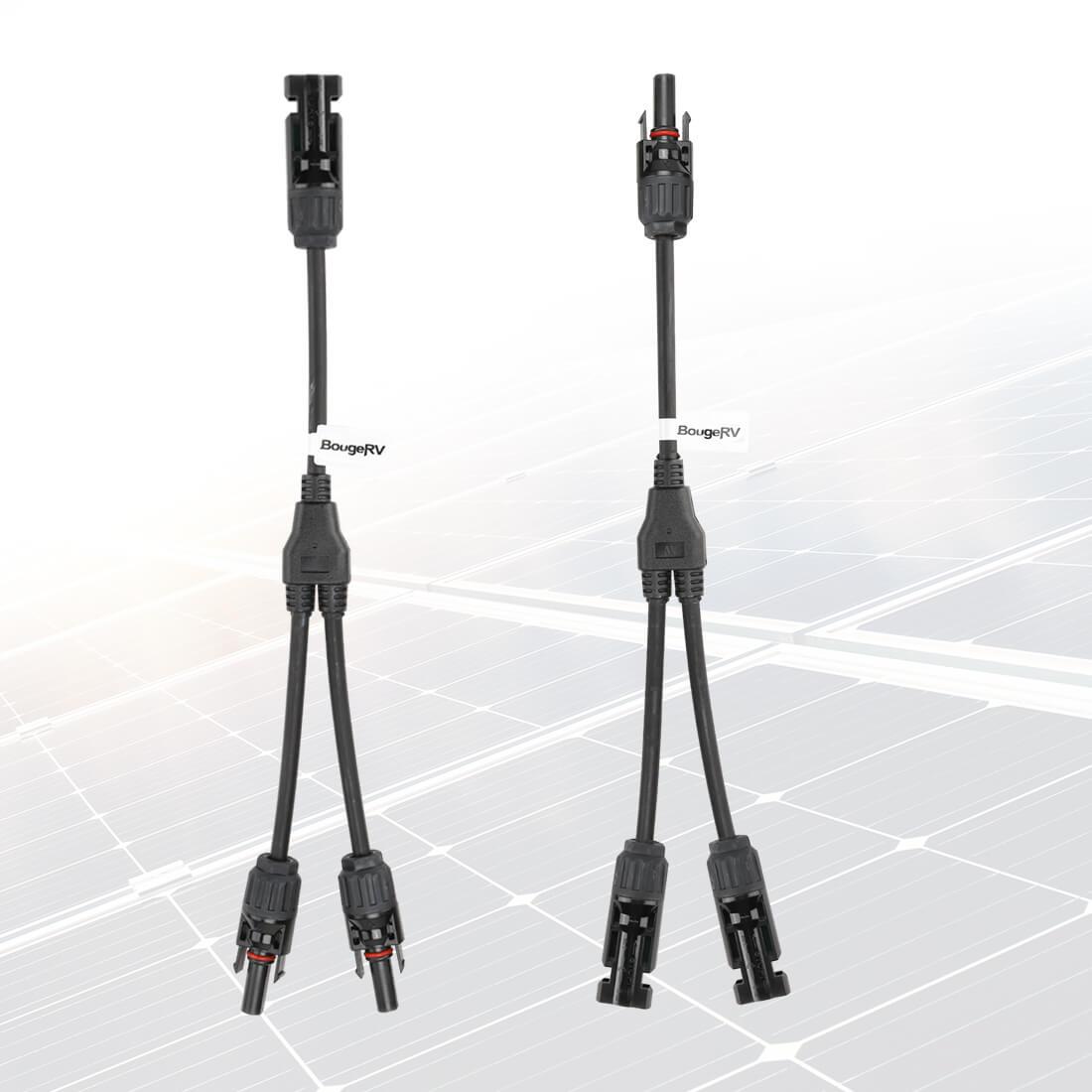 Solar Connectors Y Branch Parallel Adapter Cable Wire - BougeRV