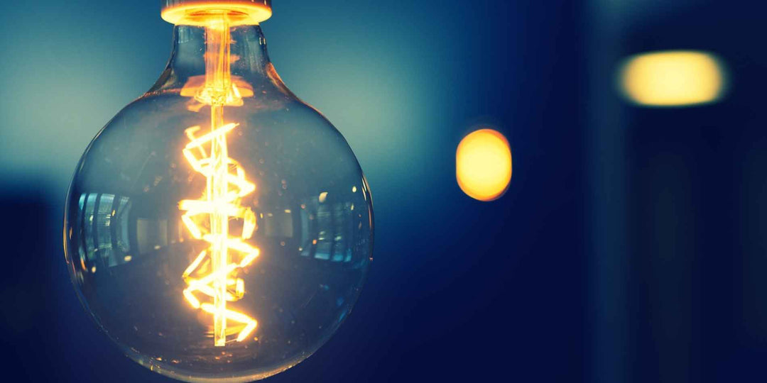 A pear light bulb