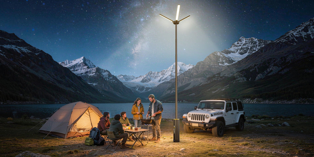 BougeRV portable telescopic camping lantern