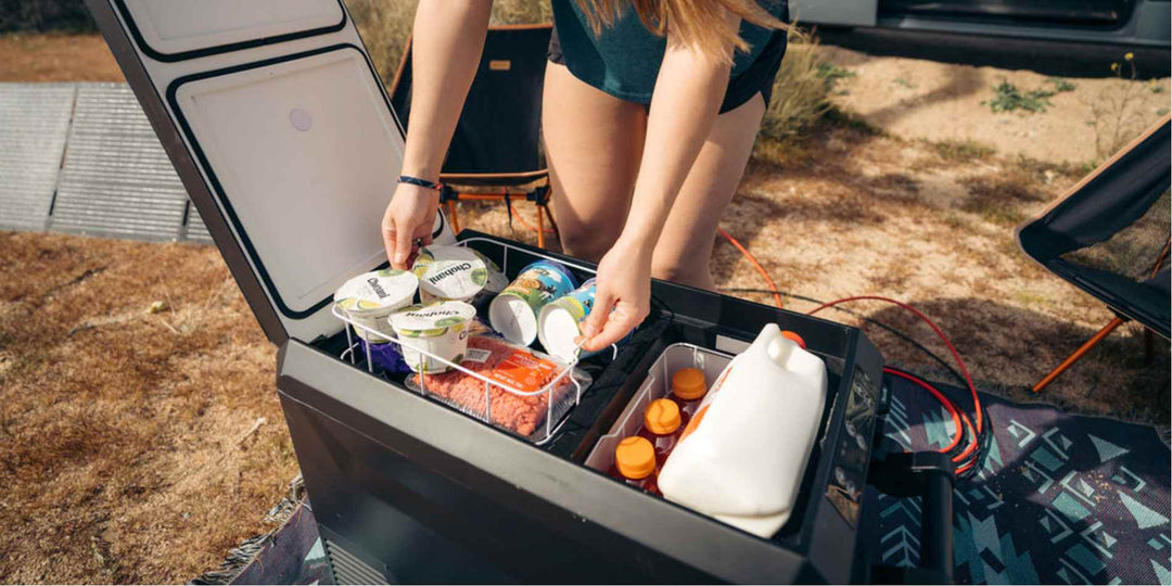BougeRV energy-efficient portable power station to cooling and freezing food and drinks
