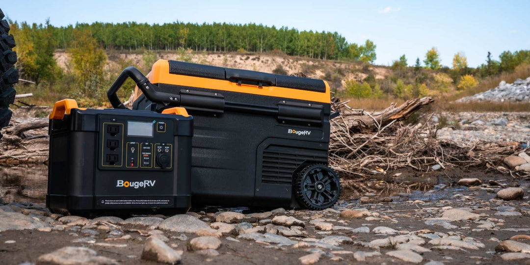 BougeRV’s 12V fridge and portable solar generator for refrigerator