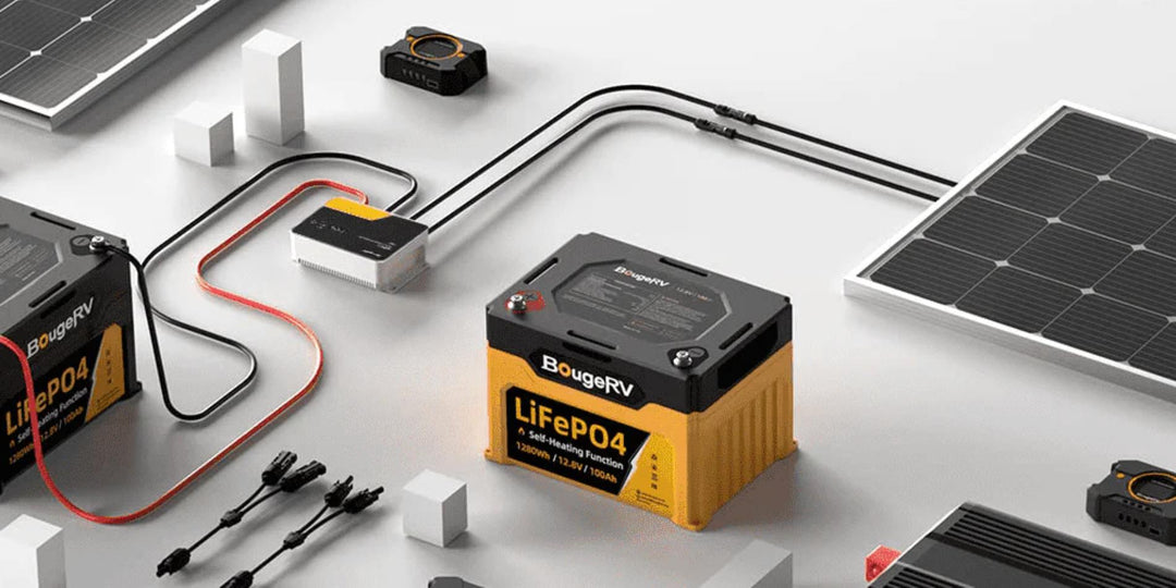 Charge a BougeRV battery with BougeRV solar panel and charge controller