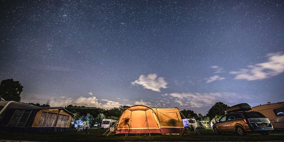 Overlanding camping under the starry night