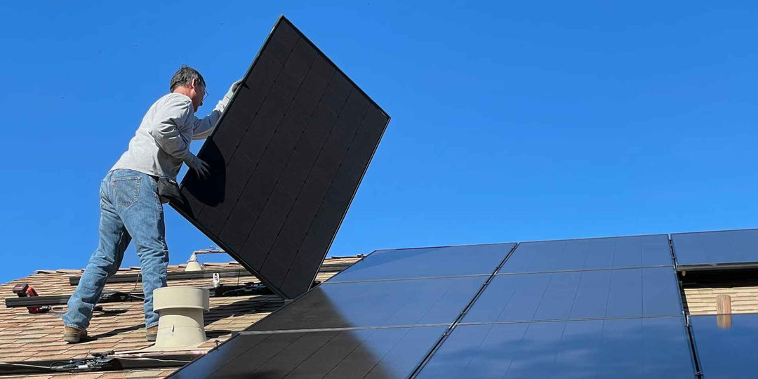 Replacing and installing solar panels on the roof