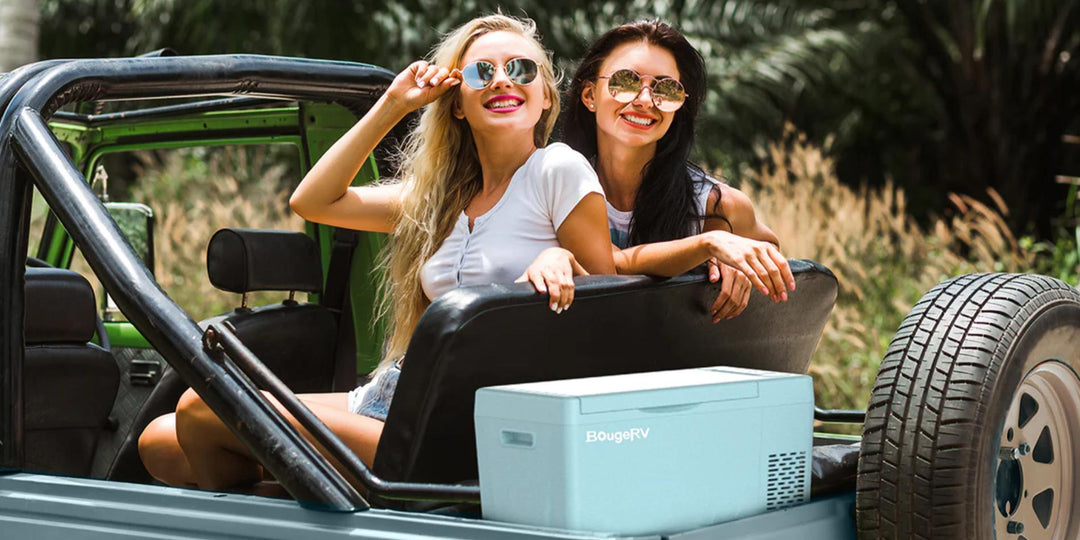 Using BougeRV's 12V Portable Green Fridge in a Car