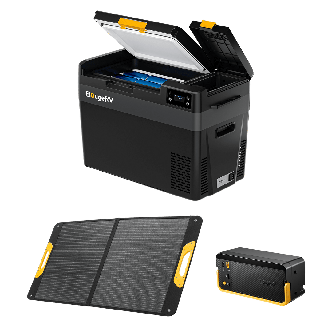 BougeRV New CRX3 30QT 12V Portable Electric Cooler Fridge