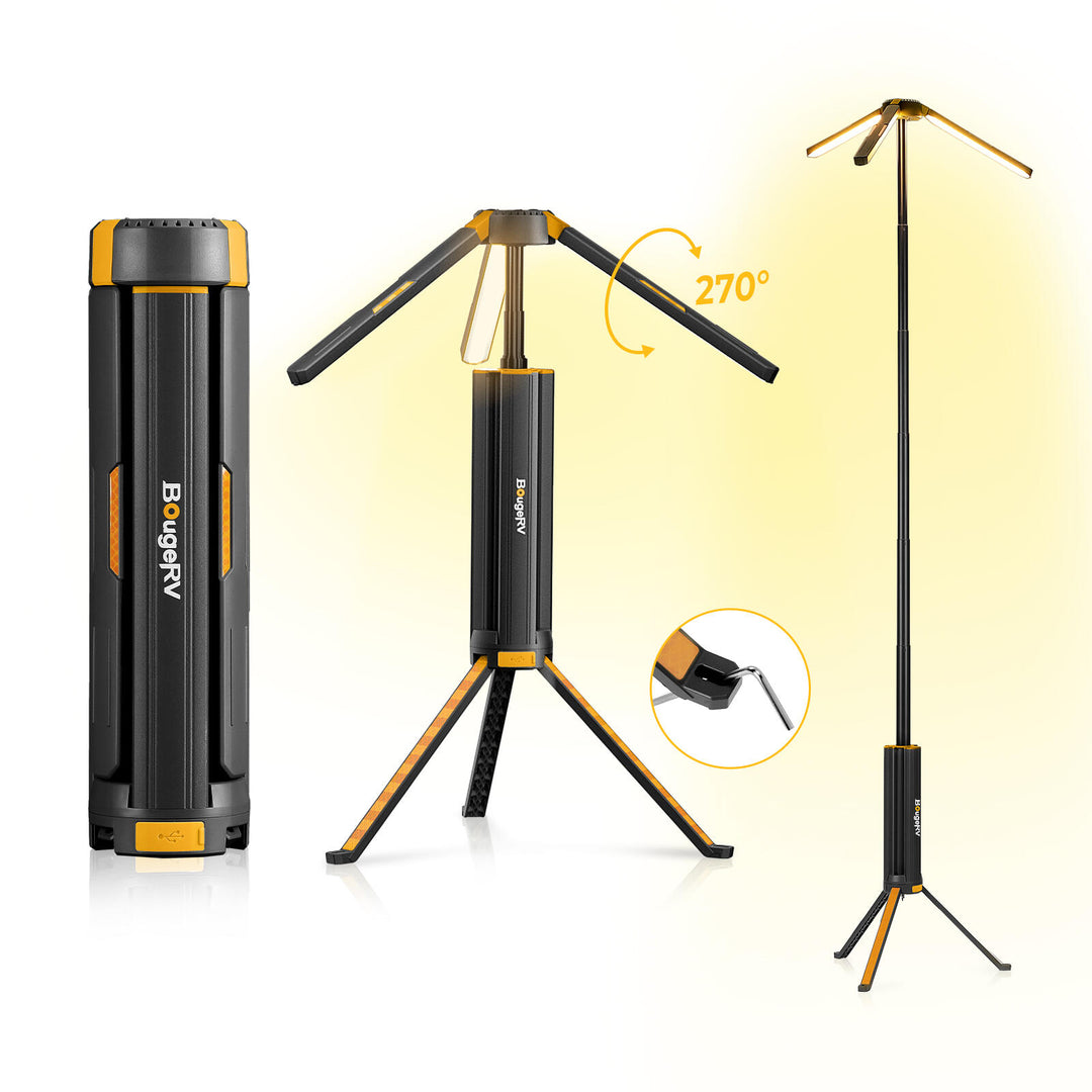 BougeRV New Outdoor Portable Telescopic Camping Lantern