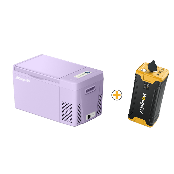 Réfrigérateur portatif violet coloré BougeRV 12 V 23 pintes
