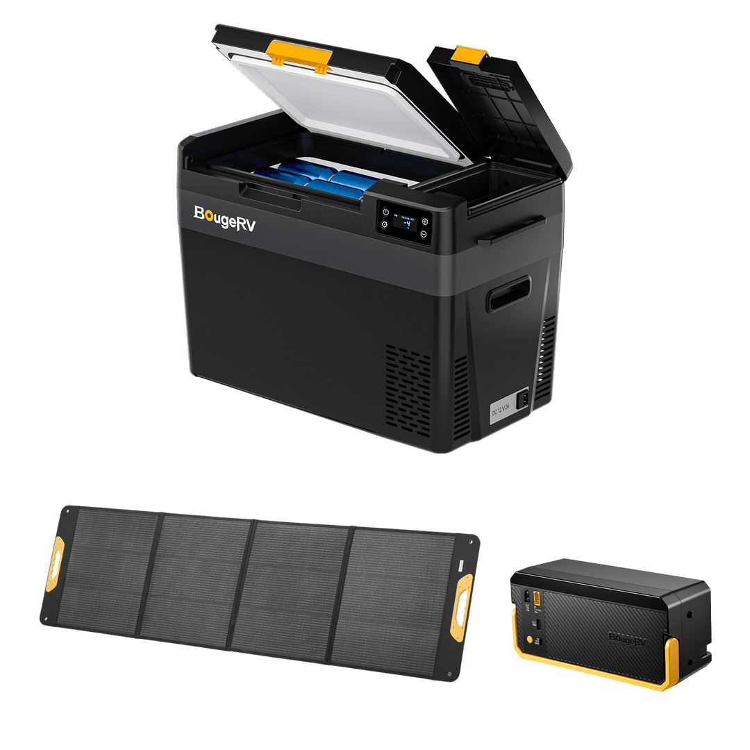 BougeRV New CRX3 30QT 12V Portable Electric Cooler Fridge