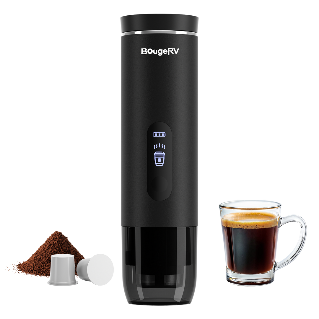 BougeRV Cordless Self-Heating Portable Coffee Maker – K-Cup Compatible