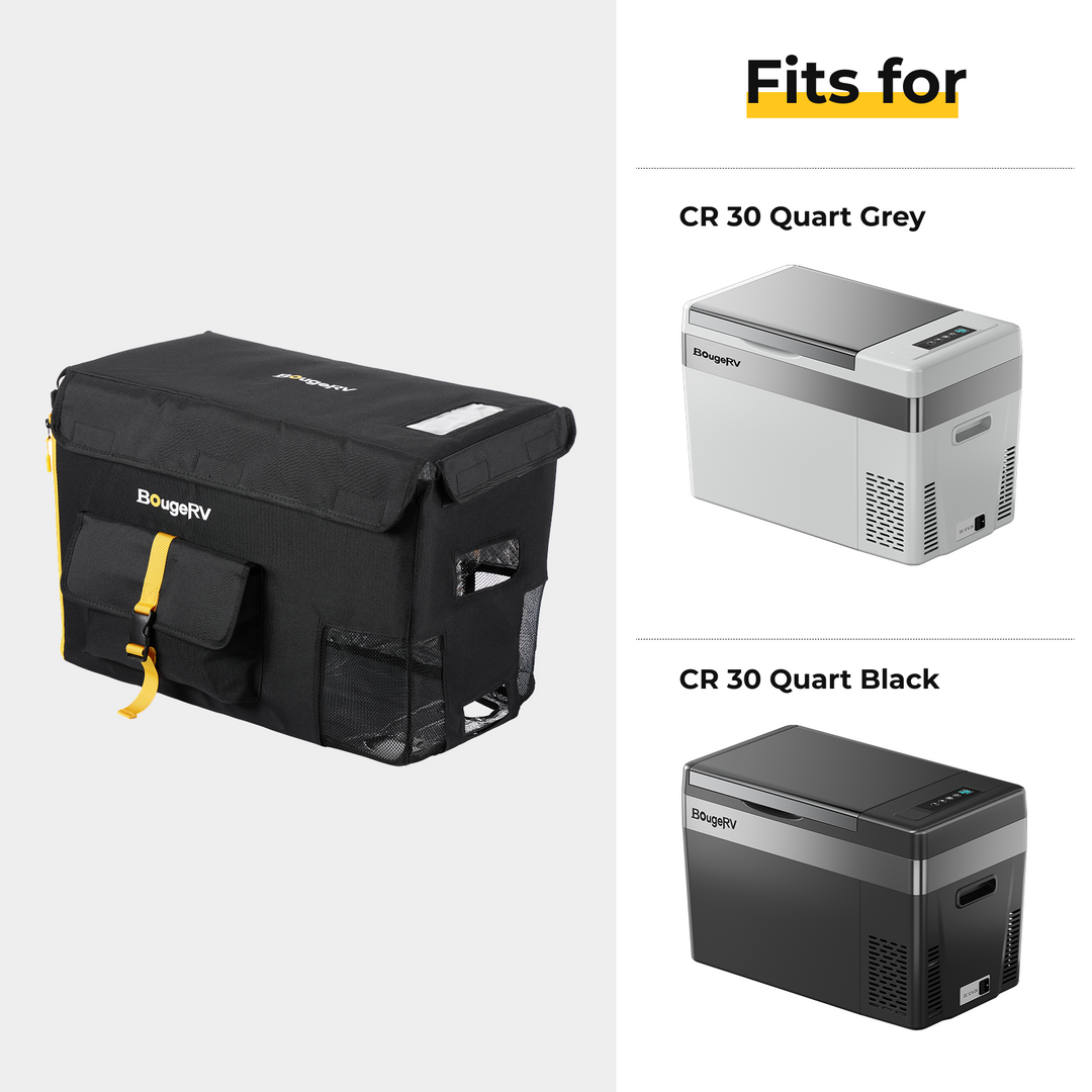 BougeRV 12V 30 Quart (28L) Portable Car Fridge Cover