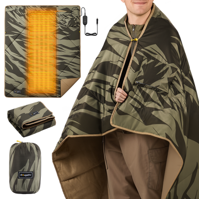 BougeRV 12V Outdoor Heated Blanket-5 Heat Settings, APP Remote Control(Green)