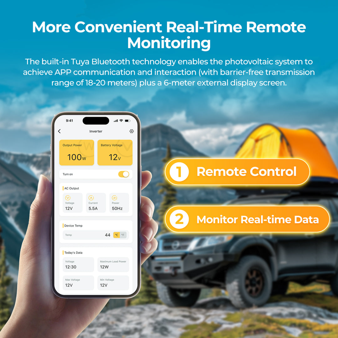 BougeRV 12V 200 Watt Rigid Solar System Kit