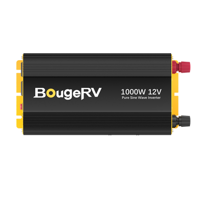 Onduleur à onde sinusoïdale pure BougeRV 1000 W 12 V avec Bluetooth