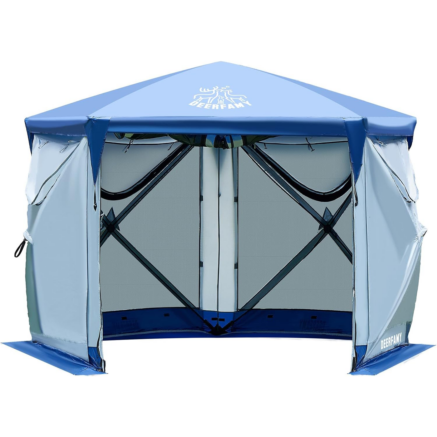 DEERFAMY Pop Up Gazebo Camping Tent with Starry Sky