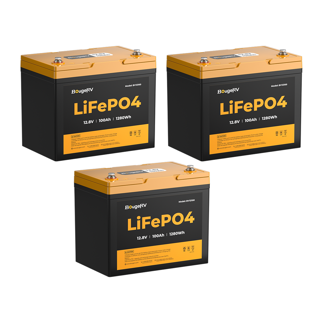 Batterie solaire BougeRV 12V 100Ah groupe 24 LiFePO4