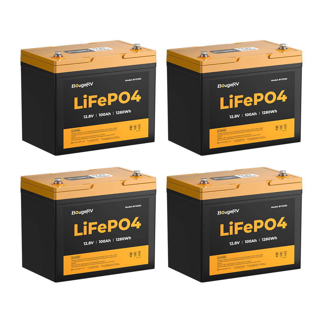 Batterie solaire BougeRV 12V 100Ah groupe 24 LiFePO4