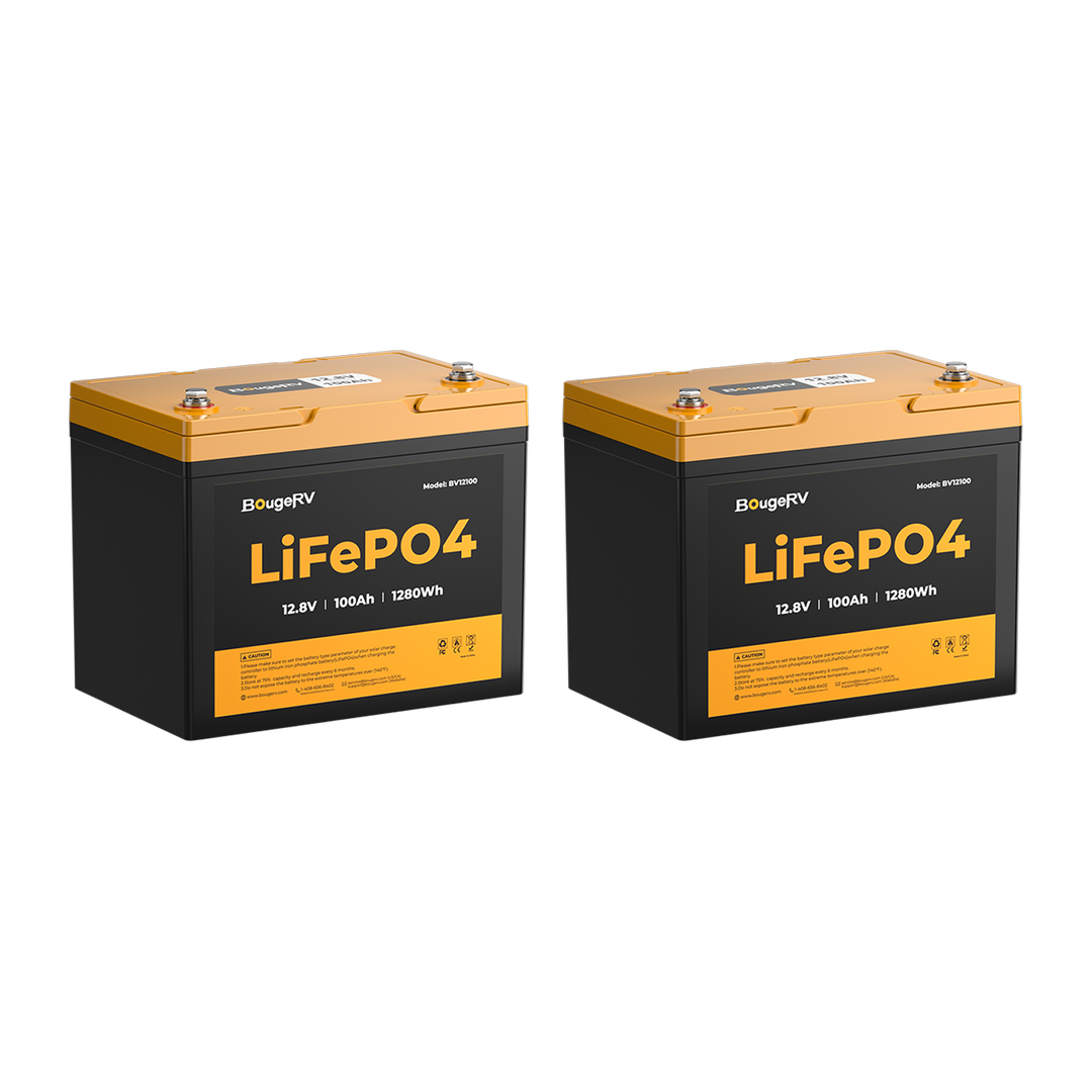 Batterie solaire BougeRV 12V 100Ah groupe 24 LiFePO4