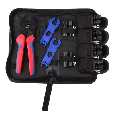 Solar Connectors Crimp Tool Kit for 10/11/12/13 AWG Solar Wire 6 Pairs