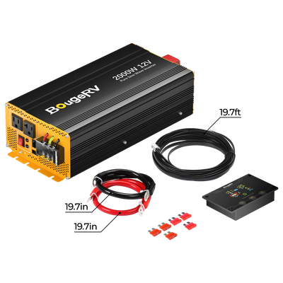 BougeRV 2000W 12V Pure Sine Wave Inverter with Bluetooth (Early Bird)