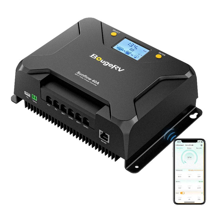 BougeRV Sunflow 60A MPPT Contrôleur de charge solaire 12V/24V