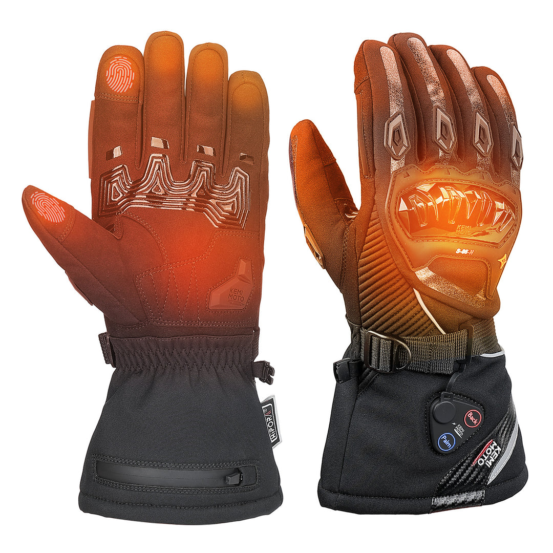 Gants de moto chauffants avec batterie rechargeable 7,4 V 2500 mAh