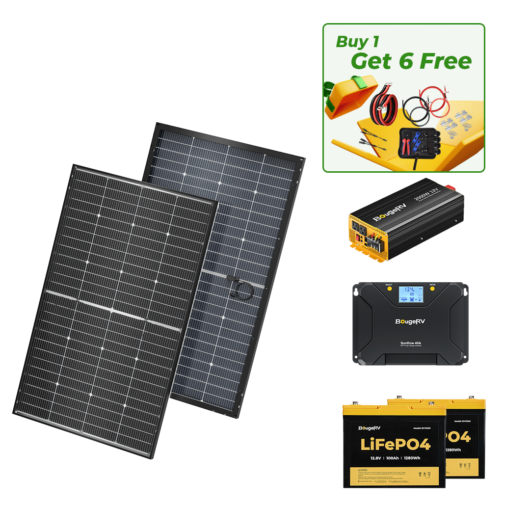 BougeRV 12V 400 Watt Rigid Solar System Kit