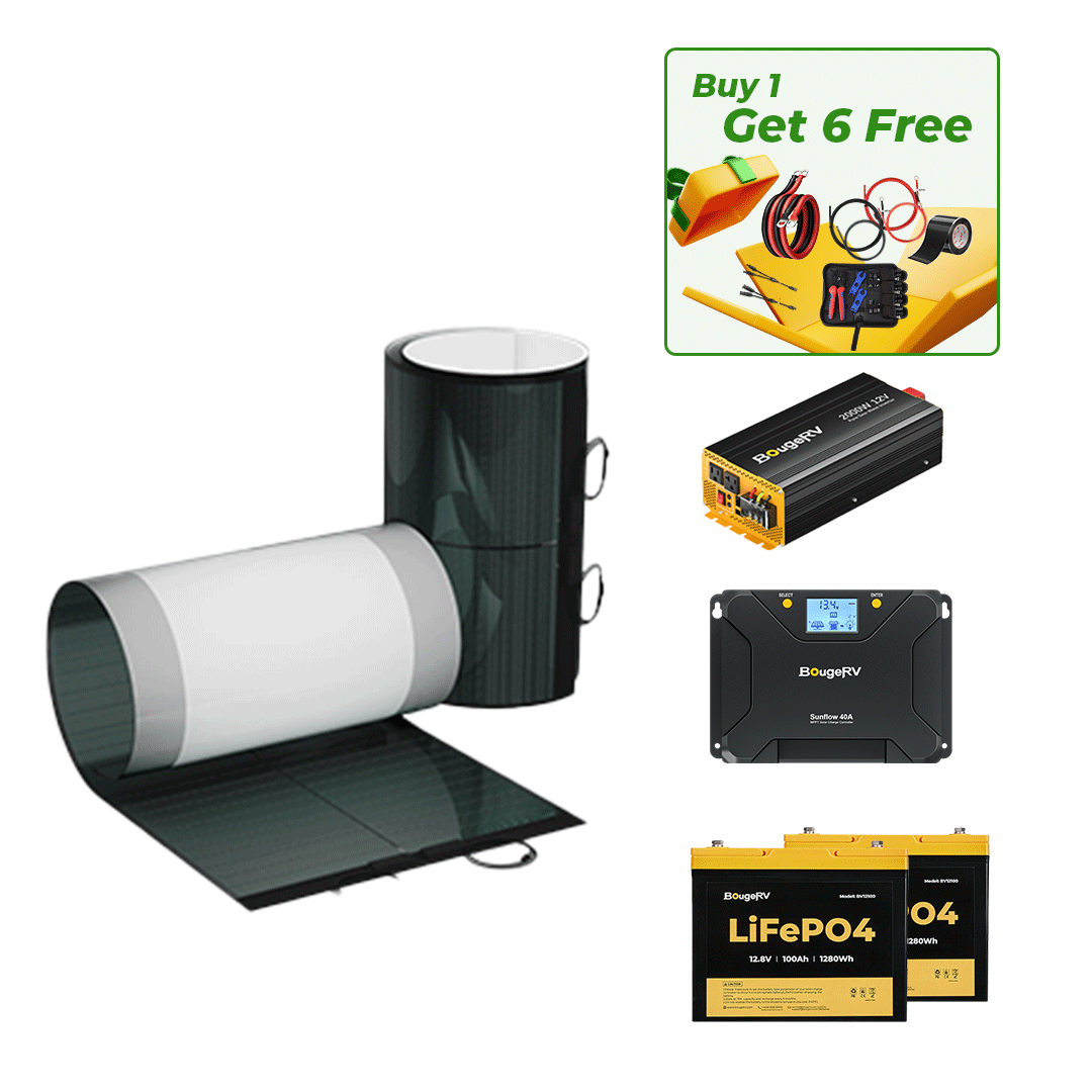 BougeRV 12V 400 Watt CIGS Flexible Solar System Kit