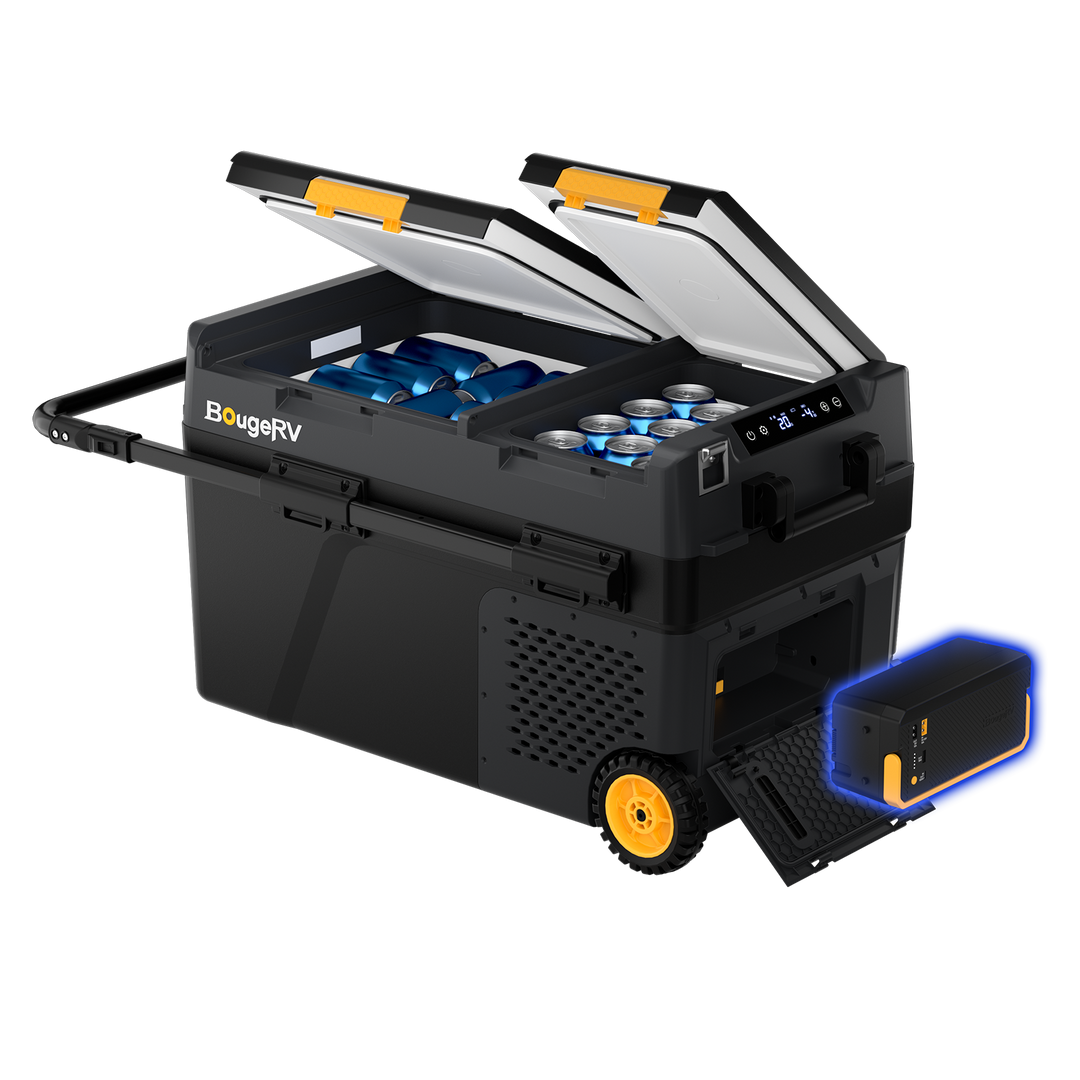 BougeRV CRD2 V2.0 52QT Dual Zone 12V Portable Fridge Freezer