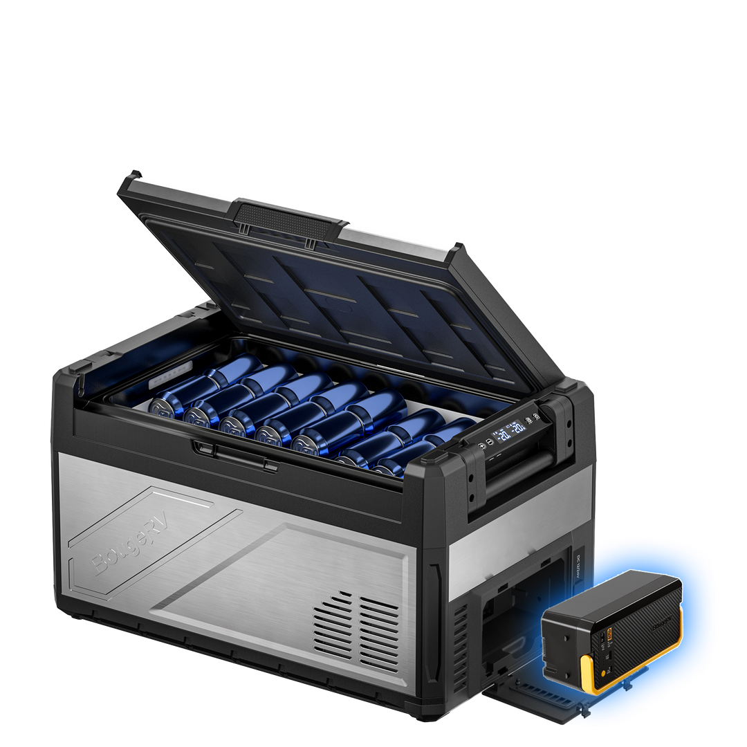 BougeRV Rocky V3.0 41QT Dual Zone 12V Portable Fridge
