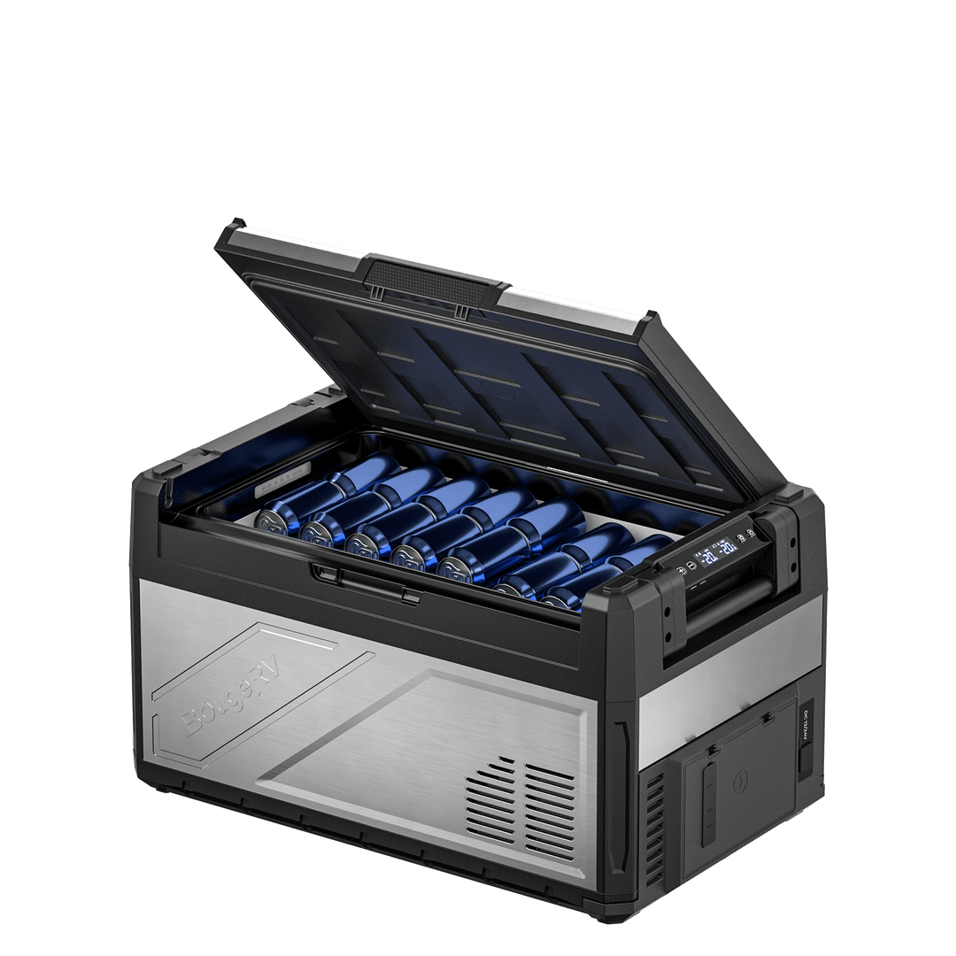 BougeRV New Rocky V3.0 41QT Dual Zone 12V Car Fridge with 240Wh Battery