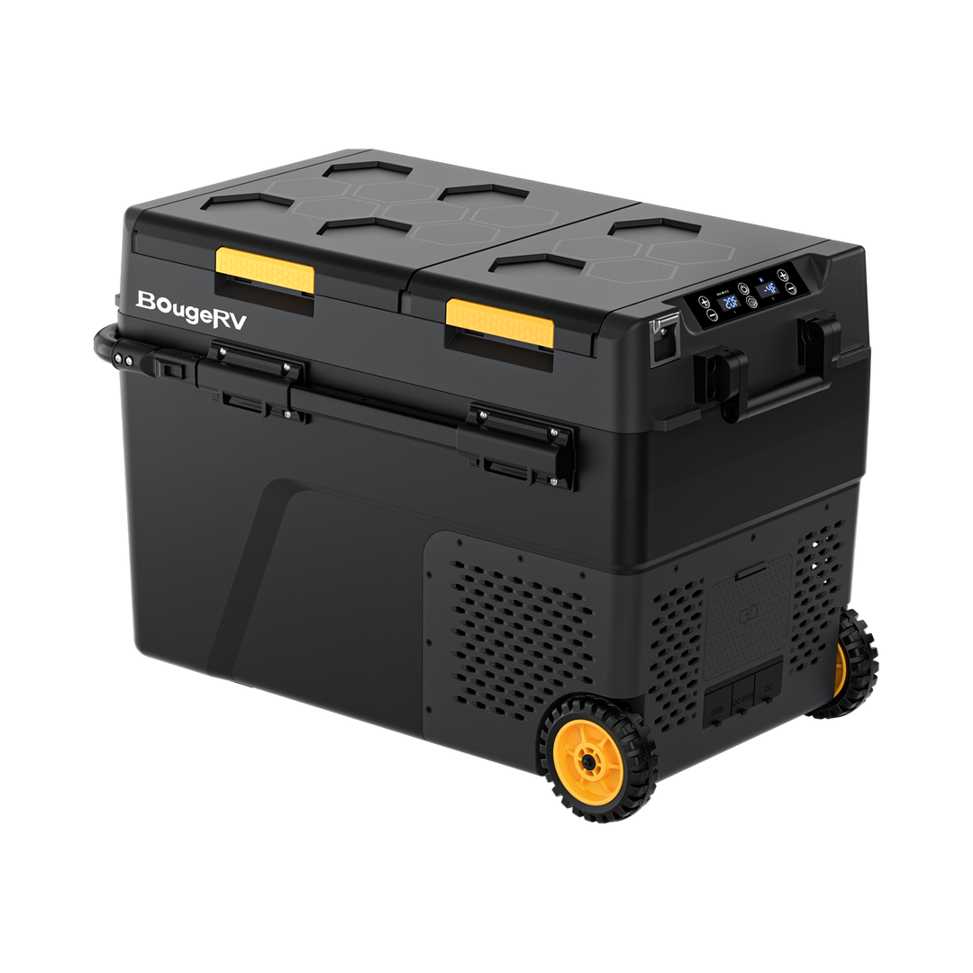 BougeRV CRD2 52QT Dual Zone 12V Portable Fridge Freezer