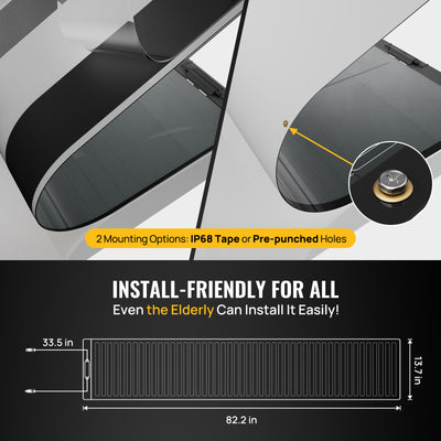 Yuma 100W CIGS Thin-film Flexible Solar Panel with Tape (Long Version)