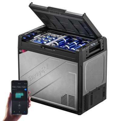 BougeRV Rocky V3.0 81QT Dual Zone 12V Portable Fridge
