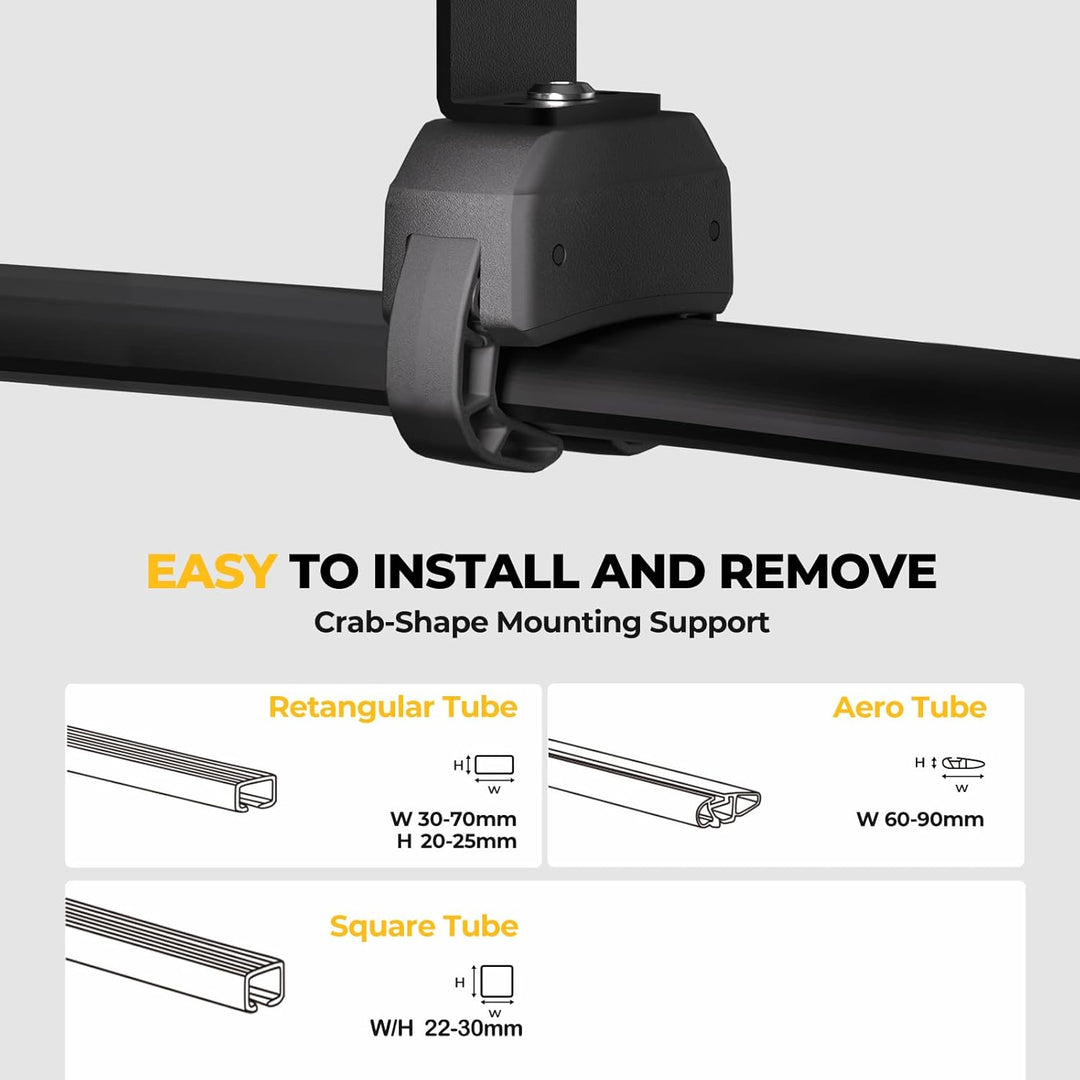 BougeRV Solar Panel Crab Mounting Kit for Cars with Cross Bars