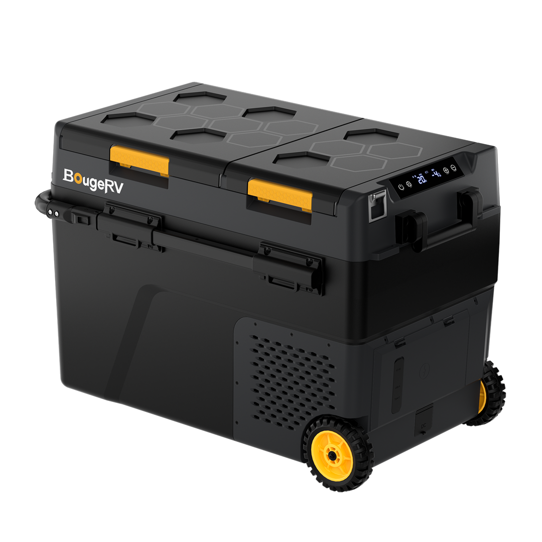 BougeRV New CRD2 V2.0 52QT Dual Zone 12V Portable Fridge Freezer