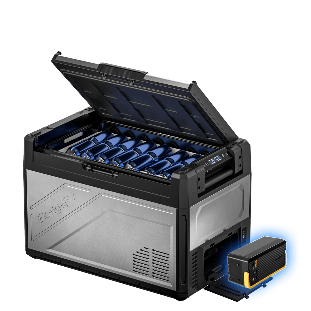 BougeRV 12V Dual Zone Fridge Soccer Season Watch Party Kit