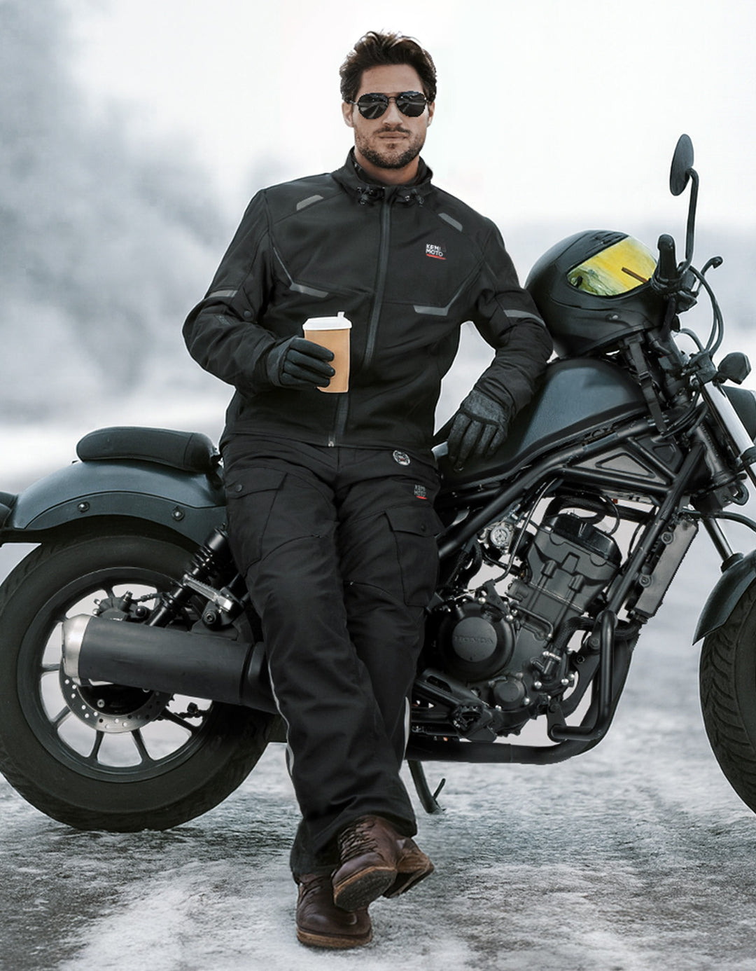 Men’s Heated Motorcycle Pants with 10000mAh Battery and Armor