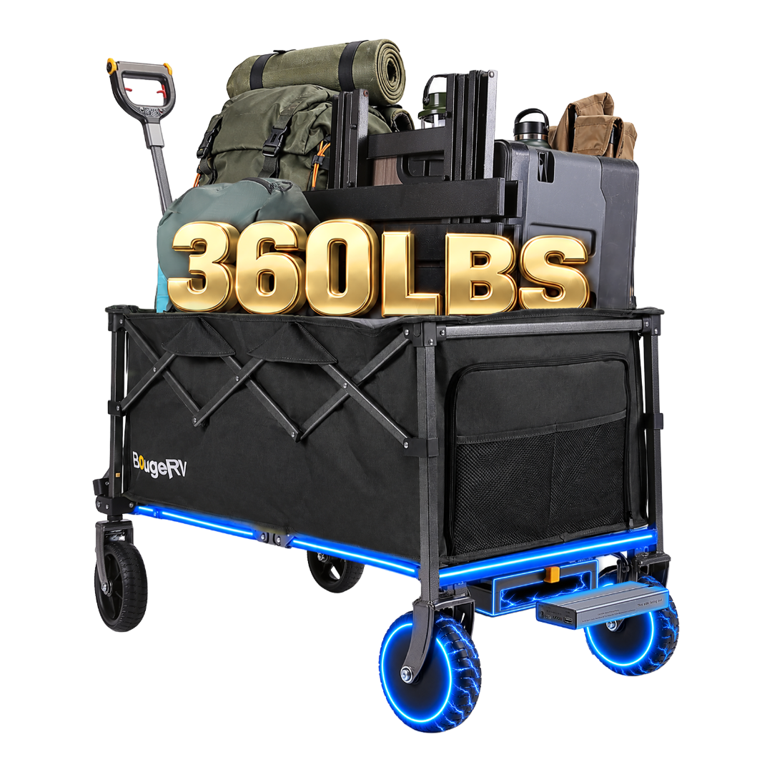 BougeRV LiteRover Foldable Utility Electric Wagon for Camping