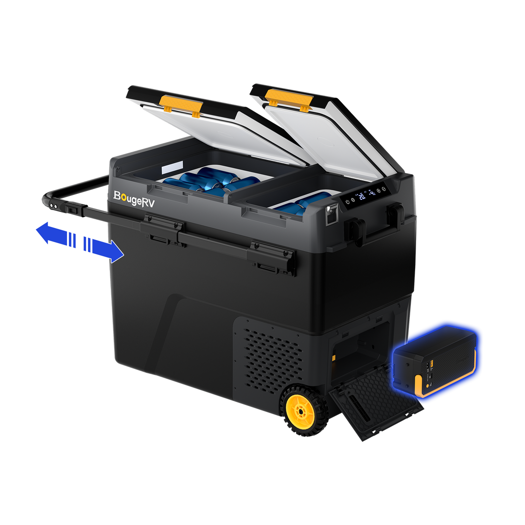 BougeRV CRD2 V2.0 61QT Dual Zone 12V Portable Fridge Freezer