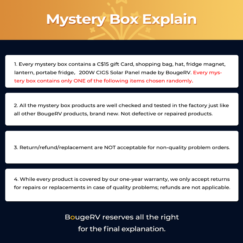 BougeRV Lucky MysteryBox