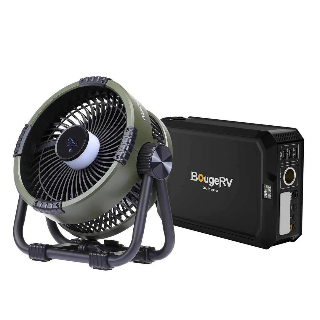 BougeRV F01 Portable 20,000mAh Cordless Battery Outdoor Fan (Green)