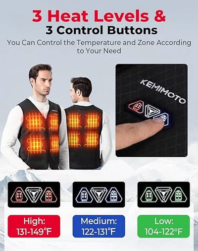 Lightweight Heated Vest for Men with Battery Pack Included