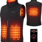 Men's Heated Vest by APP Temp Control for Skiing Hiking Hunting