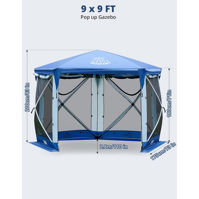 DEERFAMY Pop Up Gazebo Camping Tent with Starry Sky