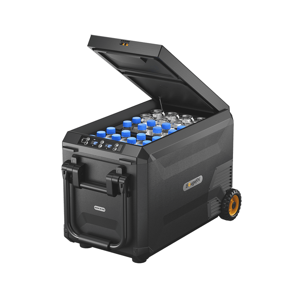 ASPEN 30 PRO 12 Volt 34QT Dual-System IceDrive™ cooler fridge with Wheels