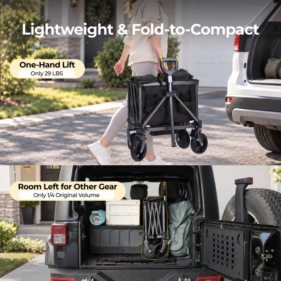 BougeRV LiteRover Foldable Utility Electric Wagon for Camping