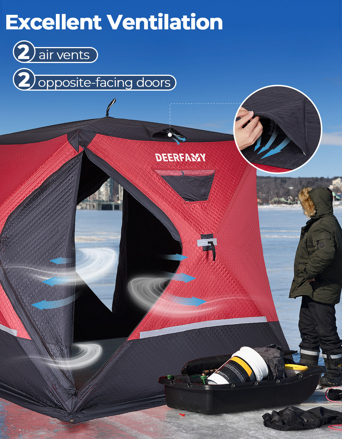 DEERFAMY IceExplorer Pro Ice Fishing Tent